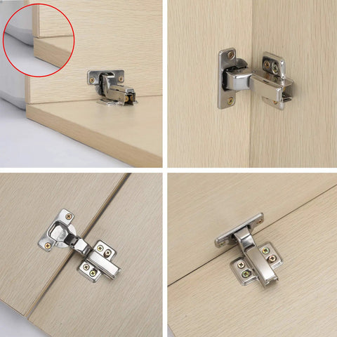 Built Like A Tank Straight Up Smooth Soft Close Cabinet Hinges European Inset Design on wooden cabinetry close-up.
