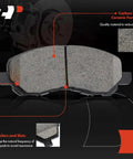 Rear Solid Disc Brake Rotors And Ceramic Pads Kit For Nissan Altima Juke Maxima Sentra 11.48 Inch showing close-up of ceramic pads