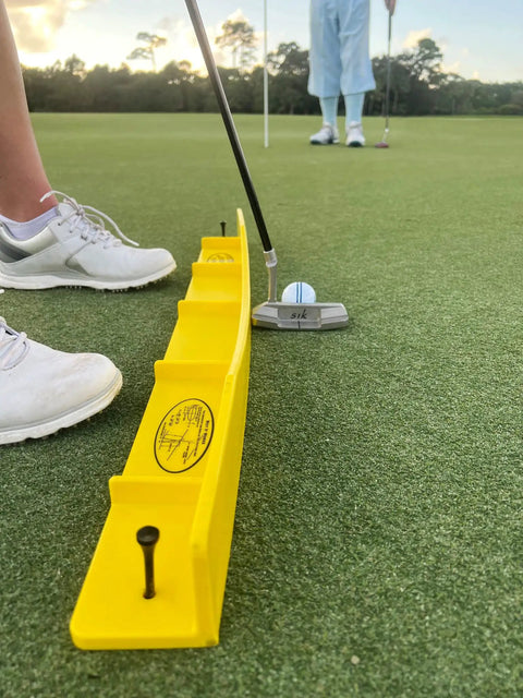 MS3 Model Golf Putting Training Aid To Improve Your Putting And Lower Your Score And Build A Smooth Stroke Pro Approved Golden Yellow