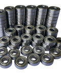 100 Piece 608 ZZ Ball Bearings Deep Groove Shielded For Furniture Wheels Skateboards Inline Skates Scooters And Roller Blades Double