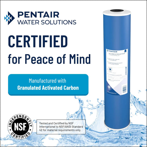 Pentair water filter with Big Blue 20 Inch Carbon Water Filter Cartridge GAC 20BB Replacement For Heavy Duty Housings