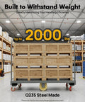 Beefy Heavy Duty 2000 Lb U Boat Cart Platform Truck Dolly For Warehouse Moving And Material Handling, Steel Frame With A 2mm Thick Platform, Durable Utility Cart For Boxes Equipment And Supplies. 2000 lb Q235 steel warehouse cart with pallet load