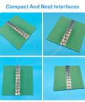 Built Tough Twenty Four Inch Steel Conveyor Belt Lacing Fasteners With Slick Butterfly Buckles For One Eighth To Three Sixteenths Inch Thick Belts Includes Solid Hinge Pins And Delivers Dang Smooth Low Profile Splice That Truly Nails Every Job Quick, displayed on green fabric.