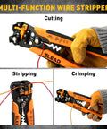 All In One 321 Piece Wire Connectors Kit With Self Adjusting Stripper Three In One Crimp Stripping Cutting Tool usage demo