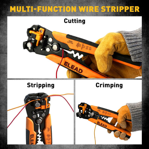 All In One 321 Piece Wire Connectors Kit With Self Adjusting Stripper Three In One Crimp Stripping Cutting Tool usage demo