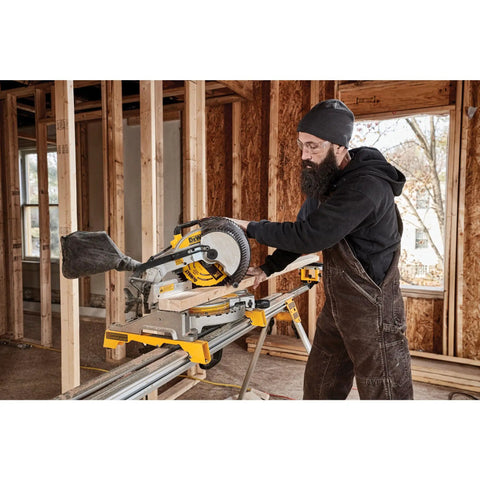 Carpenter using 10 Inch 80 Tooth Fine Finish Table Saw Blade Ultra Sharp Carbide For Clean Crisp Cuts With Low Vibration Body Slot Design