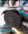 Cordless 3 Inch Angle Grinder With 12V Brushless Motor Portable Cutoff Tool Kit Including Two Batteries And Charger Extra Five Discs