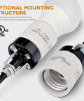 Porcelain Lamp Socket With Rotary Knob Switch Built Tough High Temperature Resistant UL Listed 250V 250W, white E26/E27