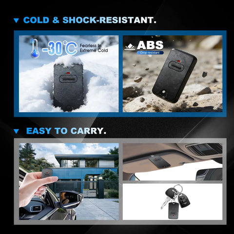Three Pack Gate Opener Remote For GTO Pro Access And Linear Systems FM135 RB741 MMT103 318MHz 9 Dip Switches, in use