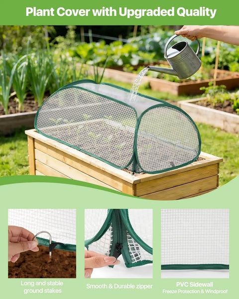 Raised Bed Garden Covers And Greenhouse Dome For Seedlings And Germination, Freeze Protection, Humidity Dome, Pest Shield, And Fast Propagation For Outdoor Growers