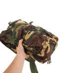 Hand holding Go To Lightweight Hiking Backpack For Women, Oxford Cloth Daypack In Jungle Camo, side view