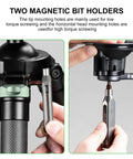 Slick Titanium Pocket Screwdriver Featuring Ten Versatile Bit Sizes Magnetic Repair Multitool And Precision EDC Gear Gotta Have Home Improvement Kit for attaching magnetic bit holders.