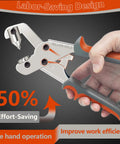 Heavy Duty Snap Fastener Tool Kit With Built In Hole Punch Die For Easy One Tool Punching On Canvas Leather Tarps And Boat Covers 20 Sets Of Snap Buttons Energy Saving Design For DIY Pros shown in hand operation view.