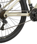 Close-up of Grafton 26 Inch Mountain Bike For Adults With 21 Speed Aluminum Hardtail Frame showing rear wheel and gear system