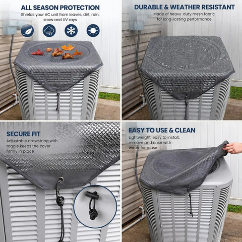 Heavy Duty Outdoor Cover For Air Conditioner Compatible With Payne Pa13na036000 Rugged Pvc Mesh Shuts Out Rain Grime And Leaves Lets Cool Air Glide Smooth Through The Grill Guard Core Compressor Against Frost And Scorch Keep Ventilation Wide Open