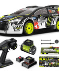 One Tenth Scale Brushless RC Car With Gyro And Four Wheel Drive Monster Rally Truck Capable Of Fifty MPH Durable Polycarbonate Shell