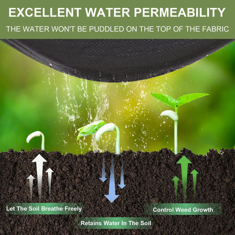 Tough As Nails Heavy Duty 3oz Weed Barrier Fabric 4t By 100ft Woven Landscape Ground Cover With 30 Staples For Driveway Garden Yard And Greenhouse Use Durable Polypropylene Material