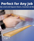 Extra Long 15 Inch Tapered Spruce And Fir Wood Shims Pack Of 13 for Quick And Easy Door Window And Cabinet Installations