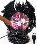 Dragon Plasma Ball Touch Sensitive USB Powered Globe With Purple Red Lightning That Trails Your Fingers, Air Ion Glow
