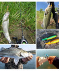 Anglers using Whopper Bass Topwater Lure Kit With Floating Rotating Tail And Barb Treble Hooks, Plopper Lures For Saltwater And Freshwater