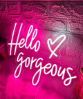 Pink Neon Sign For Wall Decor, 19 Inch LED Neon Light For Bedroom, Party, Bar, And Christmas Vibe with heart shape glowing text