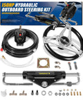 Upgrade Your Boat With A 150HP Hydraulic Outboard Steering Kit For Boats Featuring Electroplated Steering Wheel and Components