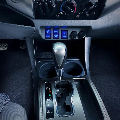 Center console with 12V Push Button Switch With LED Illumination And Connector Wire Kit for Toyota Sequoia, Highlander, easy install.