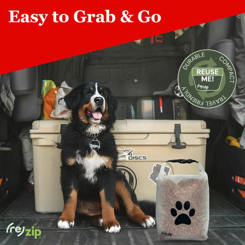 Large Roll Top Pet Food Storage Bag With Airtight Seal Keeps Kibble Fresh 40 Cup Capacity BPA Free Food Grade Pet Safe