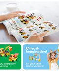 Magnetic Tile Idea Book With 300 Builds, 230 Page Illustrated Guide For Kids Ages 3 And Up, Includes Magnet Race Tracks And Marble Runs To Boost Creative Stem Play And Colorful Tile Creations.