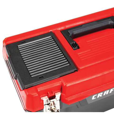 Heavy Duty Steel 20 Inch Lockable Tool Box With Super Slick Removable Tray And Sweet Small Parts Organizer For Secure Hardware Storage On Daily Shop Rig