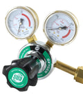 Heavy Duty Oxygen Regulator For Welding Gases With Forged Brass Body Chrome Bonnet UV Resistant Knob Built To Last CGA 540 Inlet Fits Oxygen Tanks 25HX Series