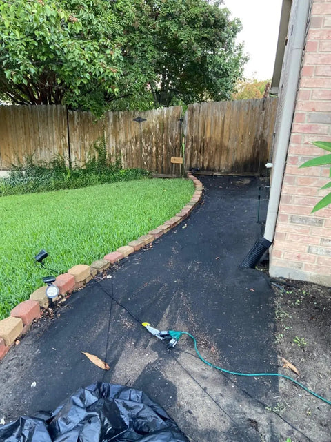 Non Woven Geotextile Landscape Fabric 4 Oz Industrial Grade Durable UV Protected Roll 3 Ft By 360 Ft installed on path