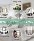 Brushed Nickel Round Privacy Door Knobs - Keyless Interior Door Knobs for Bedroom and Bathroom, 10 Pack over room images