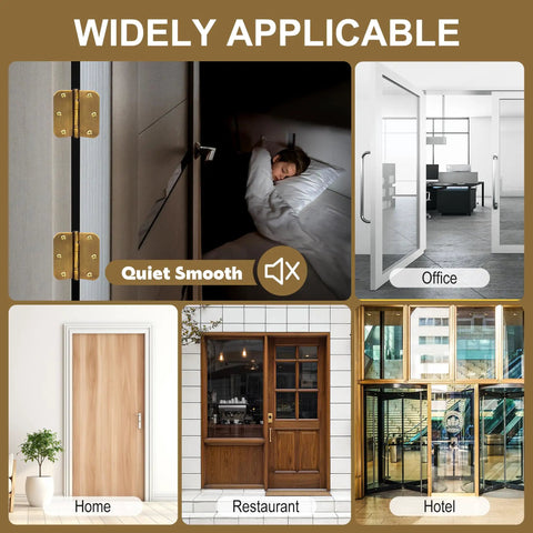 Six Pack Heavy Duty Three And A Half Inch Stainless Steel Door Hinges With Five Eighth Inch Rounded Corners Non Removable Pin