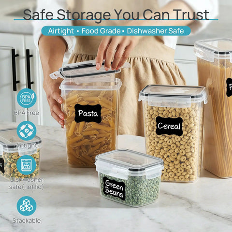 Stackable Airtight Food Storage Containers With Lids Set ✓