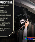 Person using Undercoating Spray Gun With Gauge And Suction Cup, 22 Inch Flexible Extension Wand, Multi Directional Nozzle for coatings