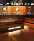 Motion Sensor Closet Night Light 10 LEDs Battery Operated Stick On 3 Pack illuminating floor corner at night