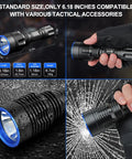 UC20 Green Hunting Light Flashlight Kit With 2000 Lumens And 1586 Yard Reach Green LED Weapon Light size and features display.
