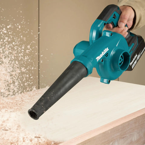 Flexible Rubber Blower Nozzle With Snap-On Attach used to blow wood dust in workshop, ideal for 123245-4 Ub1103 Blower and similar models
