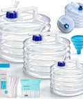 Collapsible Water Container With Spigot For Camping And Outdoor Use Space Saving Portable 5L Water Storage Bag 3 Pack