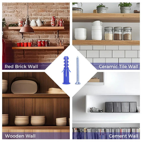 530 Piece Wall Anchors Kit With Drywall Anchors And Screws, Picture Hangers for brick, tile, wood, and cement walls