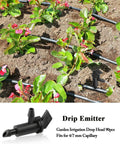 90 Piece Flag Dripper Kit For Garden Irrigation In Three Colors And Three Sizes With 1 GPH 2 GPH And 4 GPH Emitters installed