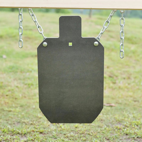 Beefy AR500 Steel Target Gong Silhouette For Precision Shooting Half Inch Thick Metal Target With Laser Cut Design For High Caliber Practice In Your Backyard hanging on chains