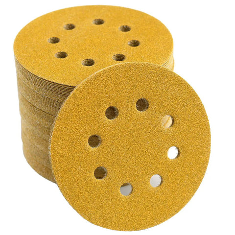 5-Inch 80-Grit Hook And Loop Sanding Discs, 8-Hole For Random Orbit Sanders, 100-Pack, Pro-Grade Aluminum Oxide Sandpaper