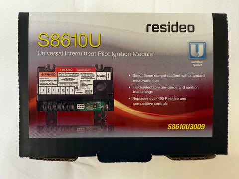 Replacement Pilot Ignition Control Module For Furnace Integrated Pilot Systems S8610U packaging with product details.