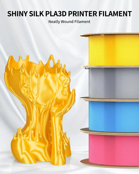 Sweet Hella Smooth Silk PLA Filament 1.75mm Silver 1kg Spool Top Tier 3D Printing Material With Dead On Dimensional Accuracy And Killer Metallic Shine For Nailed It Hobby Prints