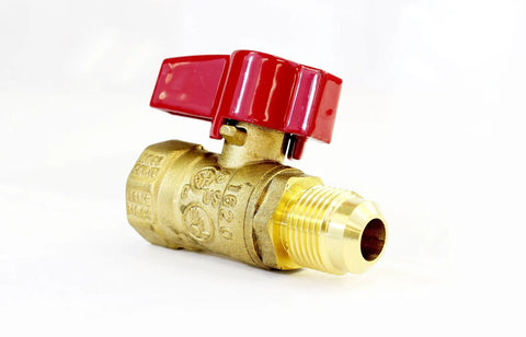 Stainless Steel Flexible Gas Line 22 Inch Universal Range HookUp kit With 12 Brass Flare Shut Off Valve Couplings Perfect For Water Heater Stove Fireplace Install brass gas shutoff valve