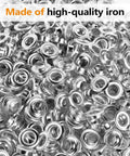 Heavy Duty Metal Grommets Kit 1000 Pieces Three Eighths Inch Eyelets And Washers For Banners Posters Fabric Clothes Iron