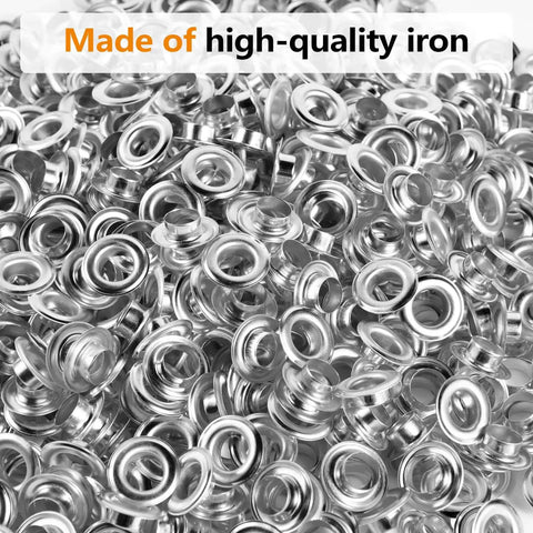 Heavy Duty Metal Grommets Kit 1000 Pieces Three Eighths Inch Eyelets And Washers For Banners Posters Fabric Clothes Iron