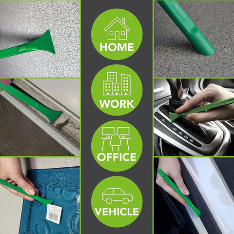 Wide Blade No Scratch Plastic Scraper Tool 3 Pack For Removing Food, Labels, Stickers, Paint, And Grease, Easy To Hold, Reaches Tight Spaces And Crevices, A Versatile Multi Use Scraper For Home And Auto Detailing